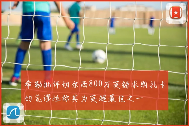 希勒批评切尔西800万英镑求购扎卡的荒谬性称其为英超最佳之一